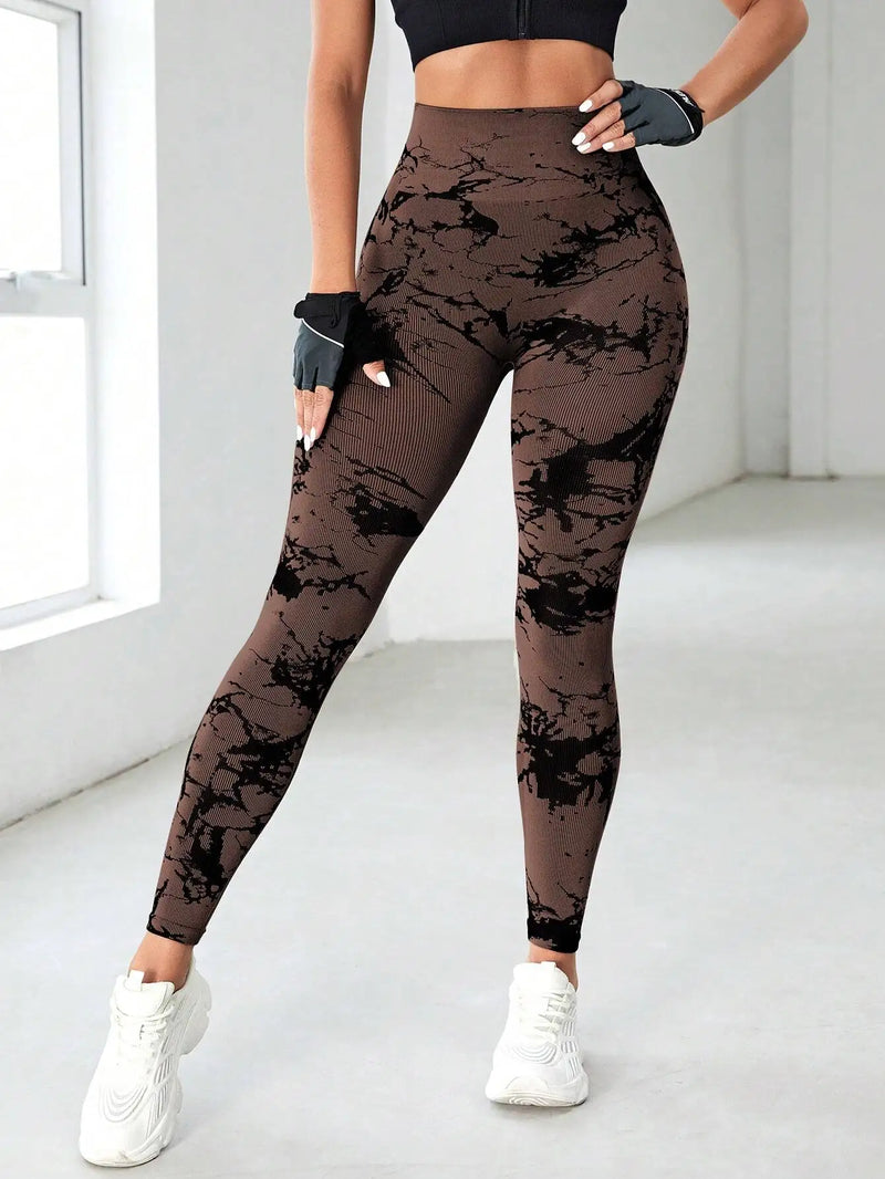 Leggings Esportivas Tie Dye com Controle de Abdômen