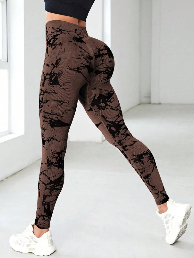 Leggings Esportivas Tie Dye com Controle de Abdômen